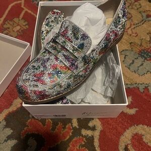 Colorful Rhinestone Loafers